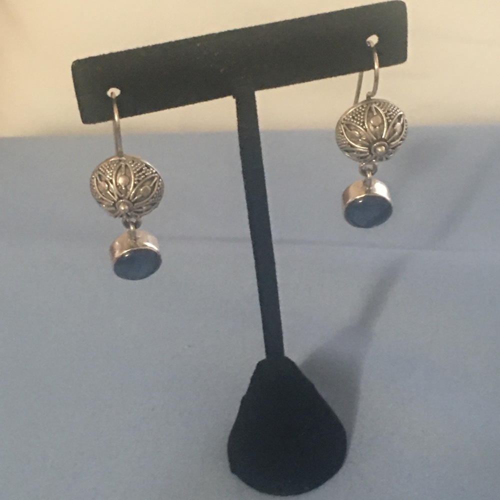 Sterling silver & kyanite earrings